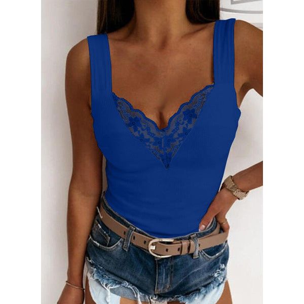 Casual Sexy Suspenders Lace Vest