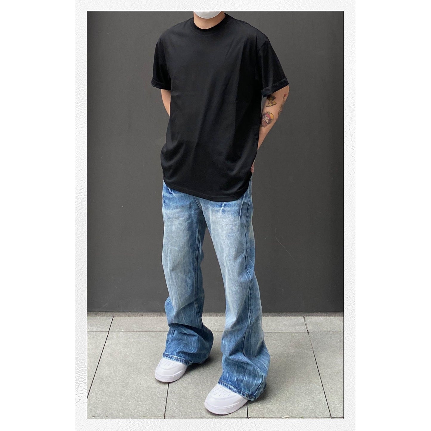 Men's High Street Loose Straight Leg Micro Flared Pants