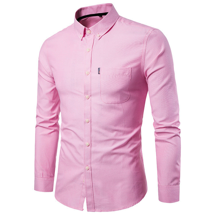 Men S Slim Long Sleeve Dress Shirt