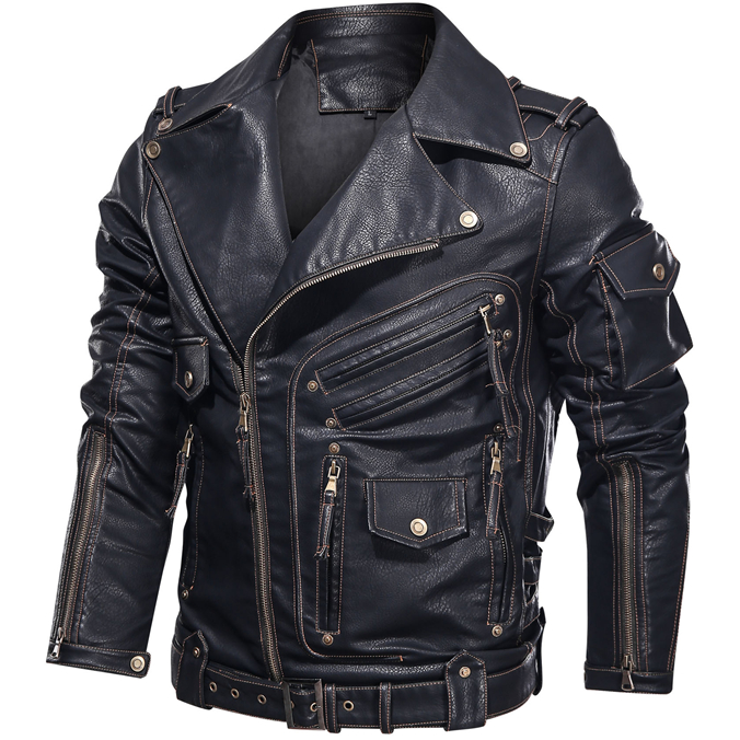 Leather Men's Coat Jacket Jacket