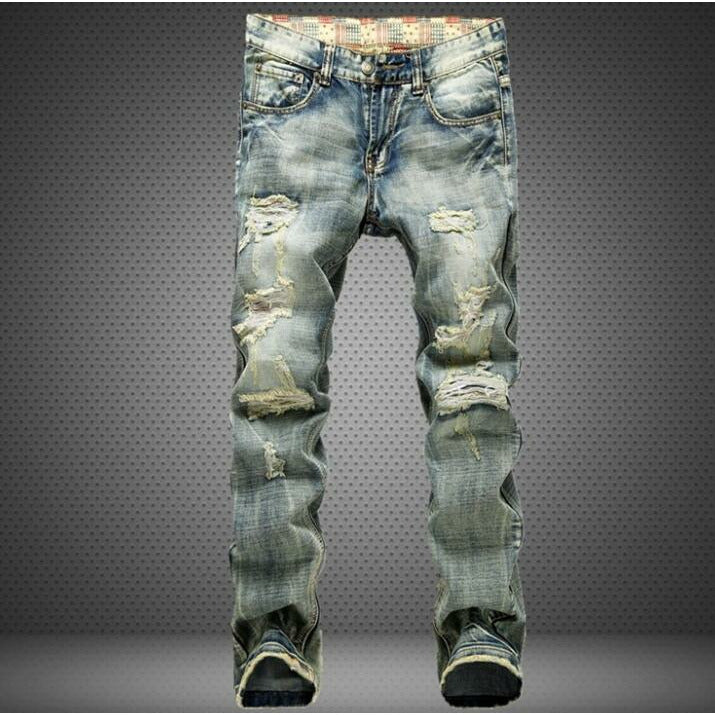 HannaClothingStore HannaClothingStore Men Jeans casual jeans cozy thin style