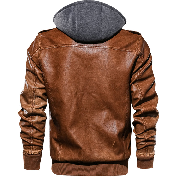 Men's Pu Leather Jacket Jacket Plus Size