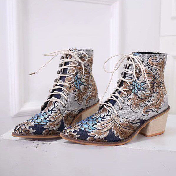 HannaClothingStore HannaClothingStore Women Shoes Embroidered women's short boots