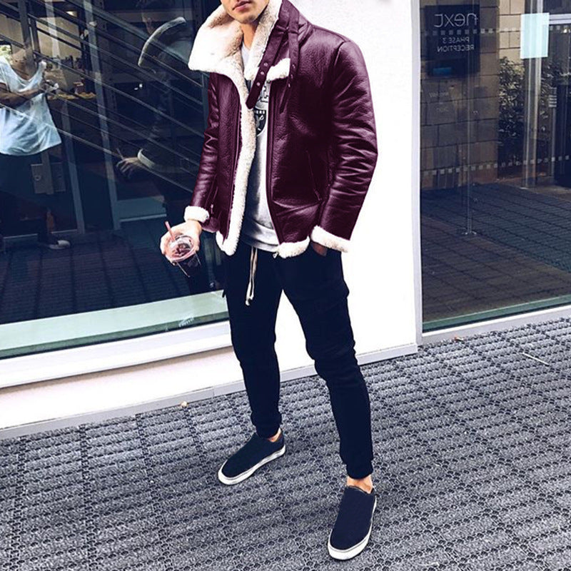 Solid color zipper jacket cardigan jacket