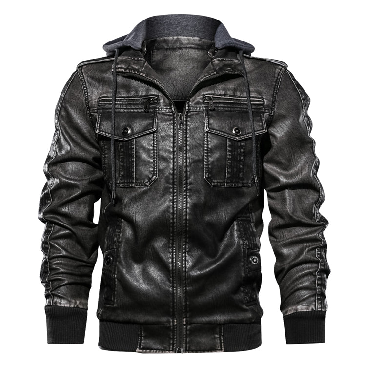 Men's Pu Leather Jacket Jacket Plus Size