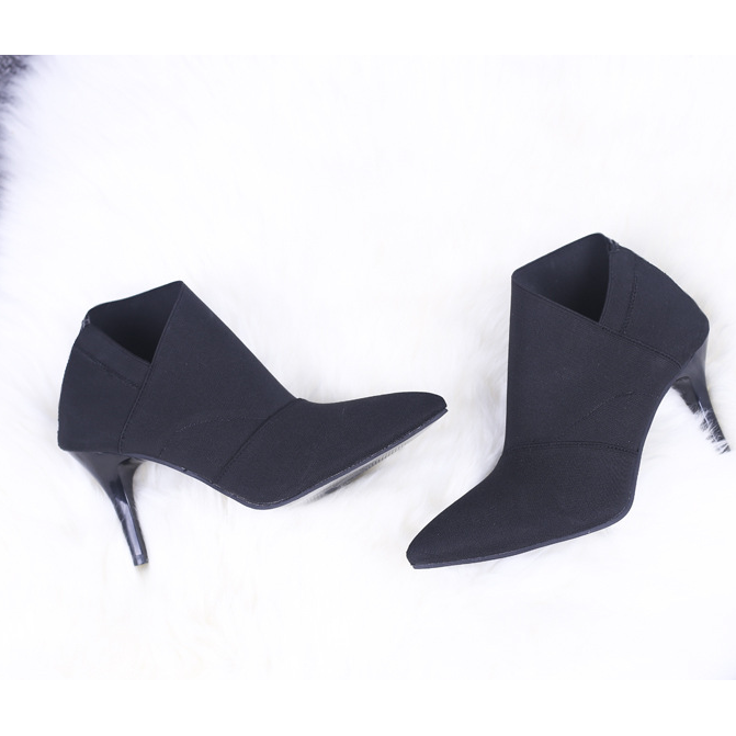 HannaClothingStore HannaClothingStore Women Shoes Women Shoes Slip-On Retro High Heel Ankle Boot