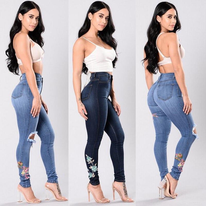 HannaClothingStore HannaClothingStore Women Jean Women's denim pants embroidered jeans trousers