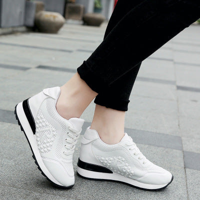 Net increased casual white shoes