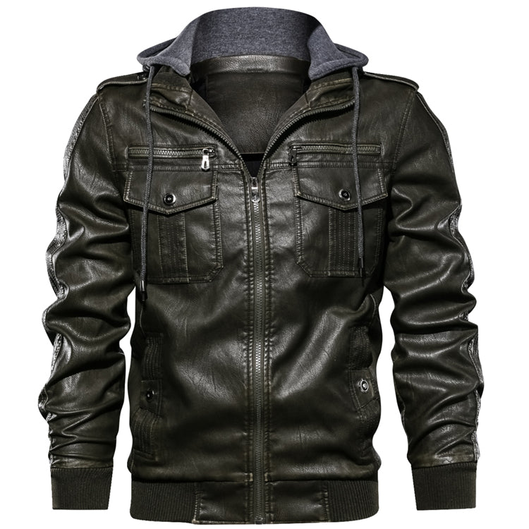 Men's Pu Leather Jacket Jacket Plus Size