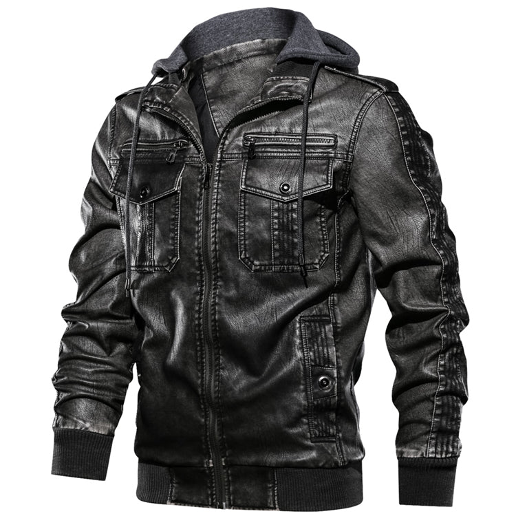 Men's Pu Leather Jacket Jacket Plus Size