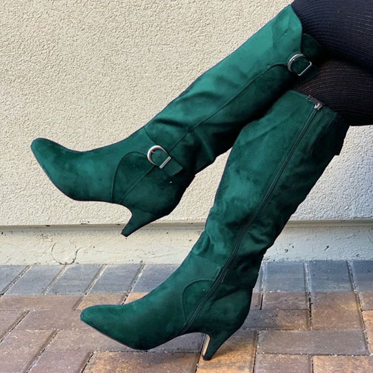 New Stiletto High Top Leather Boots