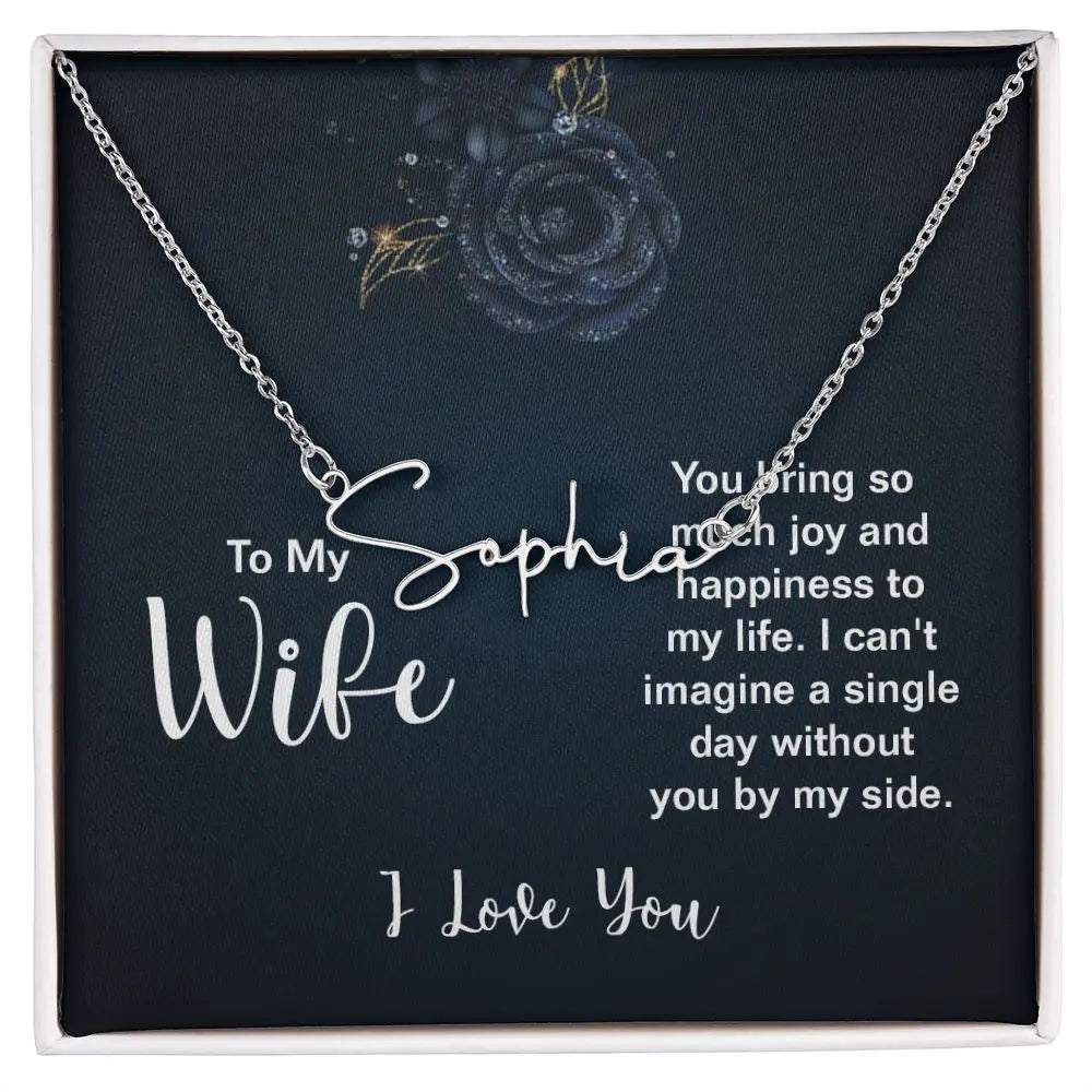 Personalized Name Necklace in Gold or Stainless Steel ShineOn Fulfillment
