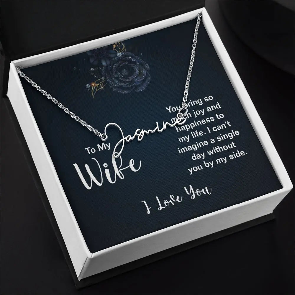 Personalized Name Necklace in Gold or Stainless Steel ShineOn Fulfillment