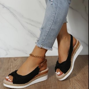 Summer Peep Toe Platform Sandals Buckle